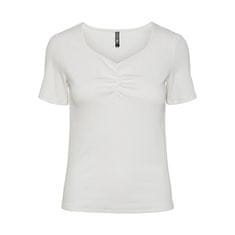 Pieces Női póló PCTANIA Slim Fit 17135430 Bright White (Méret L)