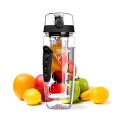 Netscroll Vízpalack gyümölcs-, fűszer- vagy tea infúziós betéttel (1000 ml), víz- és gyümölcsös palack, 1L vízpalack, ideális ízesített vízpalack, FruitBottle