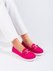 Amiatex Női mokaszin 100802 + Nőin zokni Gatta Calzino Strech, rózsaszín árnyalat, 36