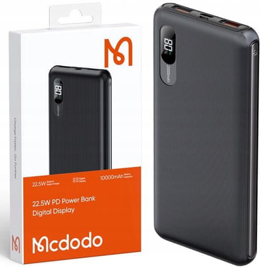 Mcdodo MCDODO POWERBANK 10000MAH QC 3.0 USB-C PD 22.5W MC-6041