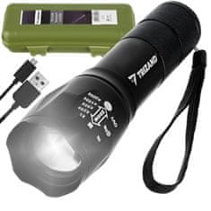 Trizand 18368 zseblámpa T6, USB, LED CREE-XML-T6