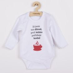 NEW BABY Body with print ...lots of coffee... - 62 (3-6m)