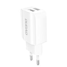 DUDAO Dudao Hálózati töltő 2x USB 5V/2,4A - Fehér