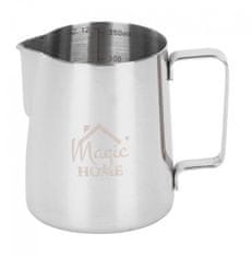 MAGIC HOME Tejeskancsó rozsdamentes acélból 350ml bögre mérőpohárral