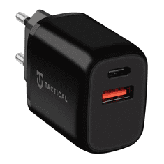 Tactical PD 20W Töltő adapter USB-A+C fekete (126183)