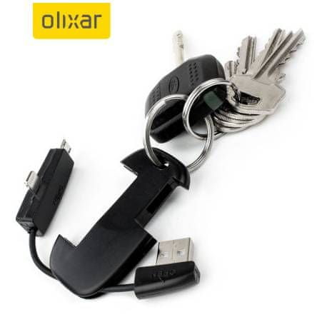 Olixar  2-in-1 Micro USB és Lightning kábel kulcstartó