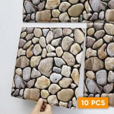 Cool Mango 3D Stone Look Öntapadó falmatricák Vízálló tapéták Könnyen felszerelhető és eltávolítható nappali Konyha Hálószoba 10 db 30x30cm - Stonesticker