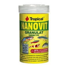 TROPICAL Nanovit Granulat 100ml/70g granulált haltáp apró akváriumi halaknak