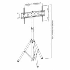 S-box  FST-846 Álló konzol, konferencia állvány 37"-70"