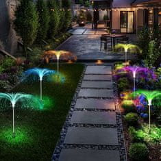 HOME & MARKER® Napelemes kültéri lámpa, látványos kültéri LED lámpa, vízálló kültéri lámpa, kerti napelemes lámpa, (1 darab kerti lámpa) | LUMIPALM