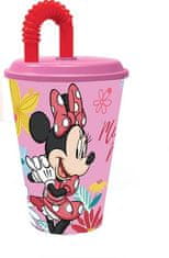 Minnie POHÁR SZÍVÓSZÁLLAL 430 ML, MŰANYAGBÓL KÉSZÜLT