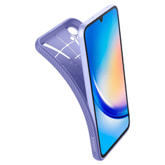 Spigen Samsung Galaxy A34 5G SM-A346B, Szilikon tok, Liquid Air, háromszög minta, lila (8809896744713)