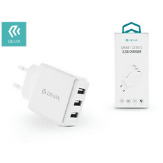 Devia ST320460 Smart 3,4A 3xUSB hálózati töltő fehér (ST320460)