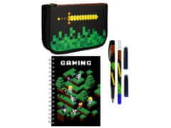 sarcia.eu Pixel Game Iskolai felszerelések készlete: tolltartó felszereléssel, notesz, töltőtoll
