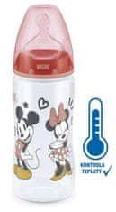 Nuk FC+ Mickey cumisüveg hőmérséklet-szabályozóval, 300 ml - piros