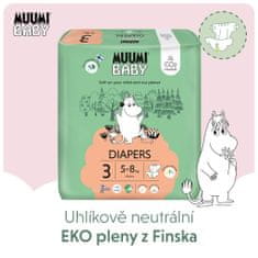 MUUMI BABY 3 Midi 5-8 kg (150 db), havi csomag ökopelenkák