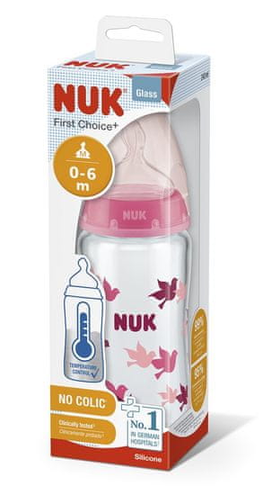Nuk FC+ üvegcse hőmérséklet-szabályozóval 240 ml - rózsaszín