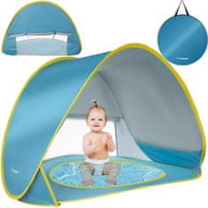 Malatec Popup félig nyitott strandsátor medencével 65x115x80cm