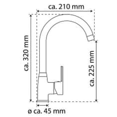 Eisl DIZIANI matt fekete konyhai csaptelep 446498