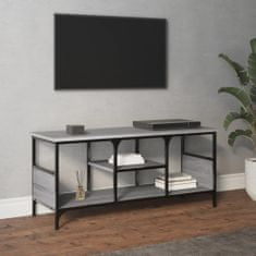 shumee szürke sonoma színű szerelt fa és vas TV-szekrény 100x35x45 cm