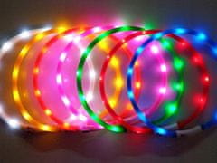 Nuxie LED világító nyakörv macskáknak és kutyáknak 55 cm zöld