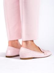 Amiatex Női mokaszin 101230 + Nőin zokni Gatta Calzino Strech, rózsaszín árnyalat, 37