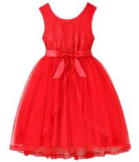 EXCELLENT Lányok ünnepi ruhája 140-es méret - Piros