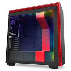 NZXT H710i táp nélküli ablakos ház matt fekete-piros (CA-H710i-BR)