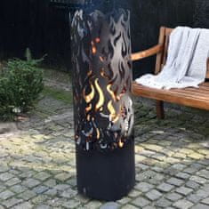 Esschert Design Flames fekete szénacél tűzdob 422498