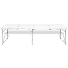 Vidaxl Összecsukható Állítható Alumínium Kemping asztal 240 x 60 cm 41327