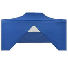 Vidaxl kék összecsukható sátor 4 oldalfallal 3 x 4,5 m 42512