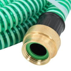 Vidaxl zöld PVC szívótömlő sárgaréz csatlakozókkal 1,1" 15 m 151048