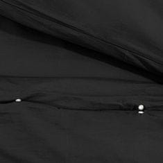 Vidaxl fekete pamut ágyneműhuzat-garnitúra 260 x 240 cm 136116