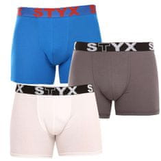 Styx 3PACK tarka long férfi boxeralsó sport gumi (3U10137) - méret XL