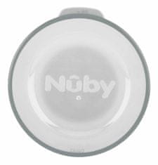 Nuby bögre Tritan nem folyós 360°, fogantyúval, 6 m+ világosszürke