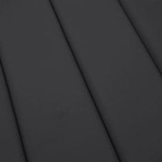 Vidaxl fekete oxford szövet napozóágy párna 200 x 60 x 3 cm 314210