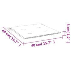 Vidaxl 2 db türkiz szövet székpárna 40x40x3 cm 361029