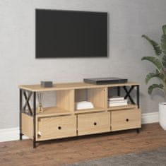 shumee sonoma tölgyszínű szerelt fa és vas TV-szekrény 102x33x45 cm