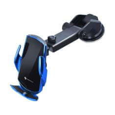 TKG Telefontartó: Forcell HS1 - Univerzális, fekete / kék szellőzőrácsra / szélvédőre rögzíthető automata telefontartó