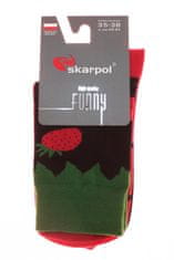 Amiatex Női zokni 80 Funny strawberry, fekete, 45/47