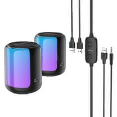 TKG Bluetooth hangszóró: HOCO BS56 - LED-es, bluetooth hangszóró