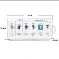 X TECH Autó patent szegecs szett 100 db