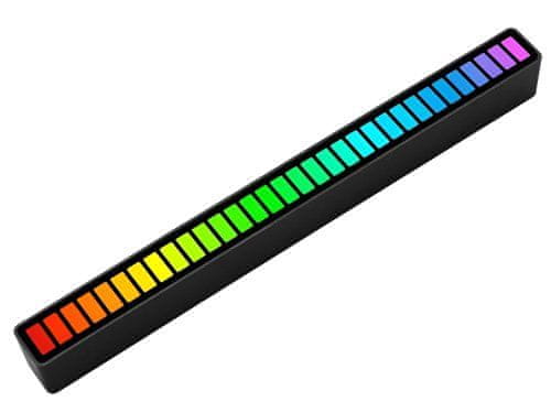 Verk 12278 LED környezeti RGB világítás USB újratölthető akkumulátorral, fekete