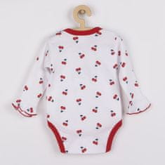 NEW BABY Cherry hosszú ujjú pamut baba bodysuit - 86 (12-18m)