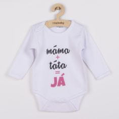 NEW BABY Nyomtatott bodysuit anya plusz apa egyenlő ÉN - 62 (3-6m)