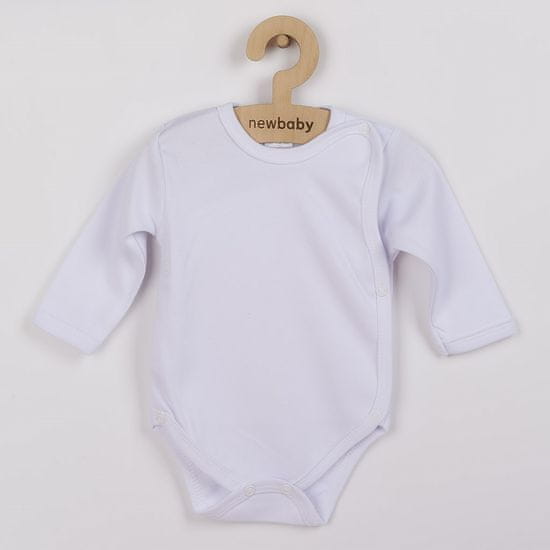 NEW BABY klasszikus fehér, teljes cipzáras bébi bodysuit - 62 (3-6m)