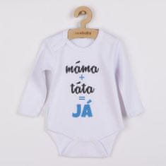 NEW BABY Nyomtatott bodysuit anya plusz apa egyenlő ME - 74 (6-9m)