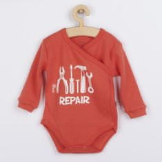 KOALA Repair sötét barack bébi body - 68 (4-6m)