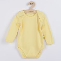 NEW BABY Pasztell sárga hosszú ujjú bébibodysuit - 68 (4-6m)