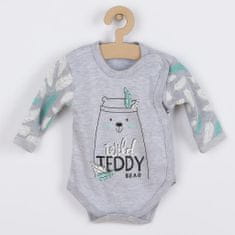 NEW BABY Baba bodysuit oldalsó rögzítéssel Wild Teddy - 50